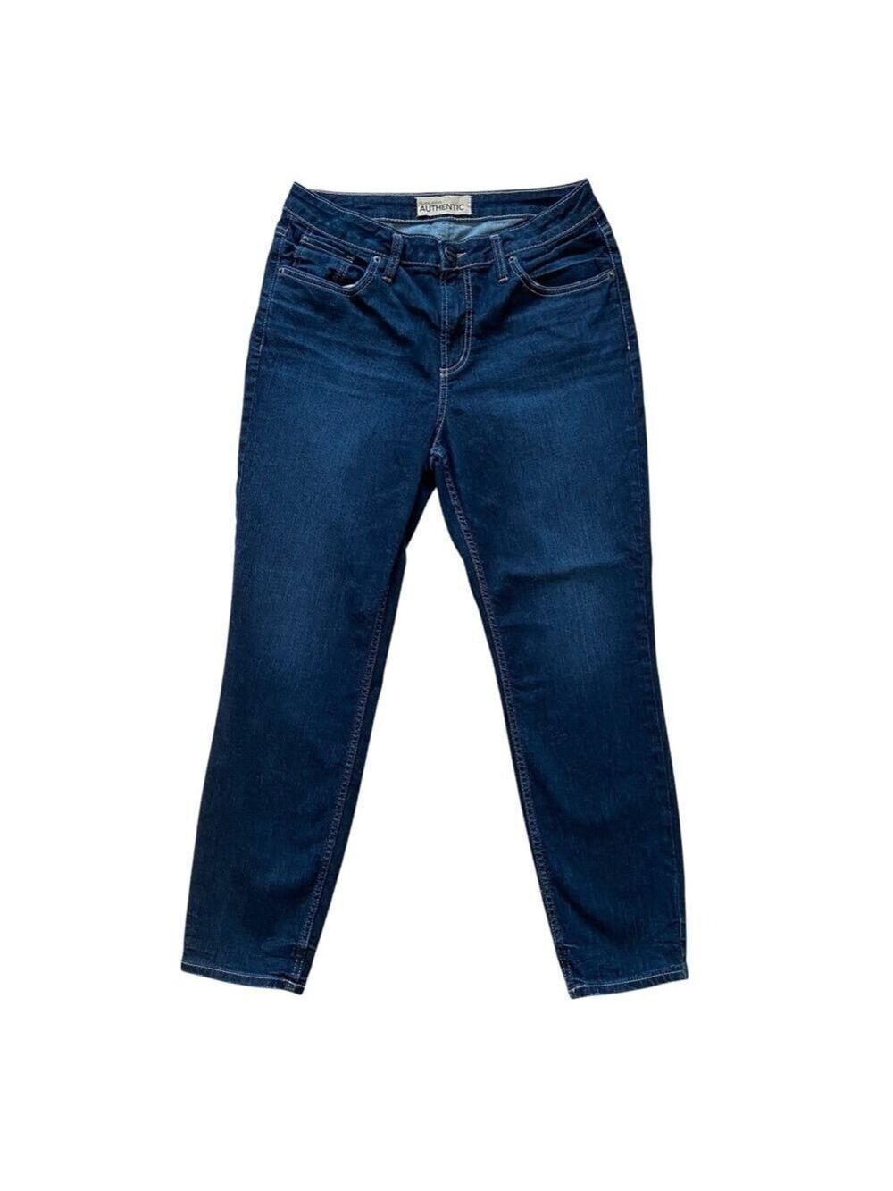 Silver jeans Authentic The Curvy High skinny dark blue denim high rise size 12